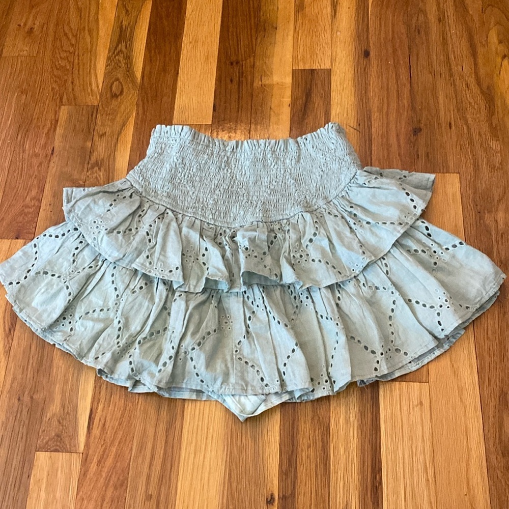 Miou Muse Women’s Green Ruffled Skirt Size S